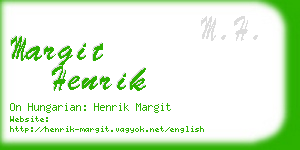 margit henrik business card